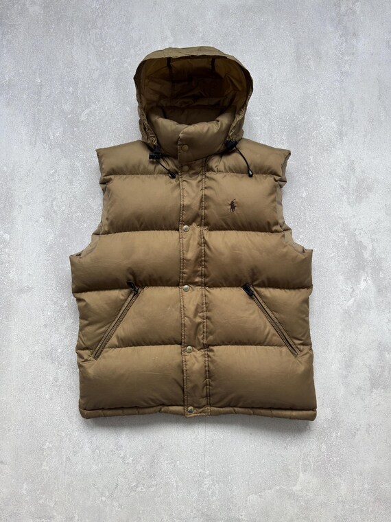 Vintage Polo Ralph Lauren Puffer Vest Hooded Jacket Logo 00s - Etsy