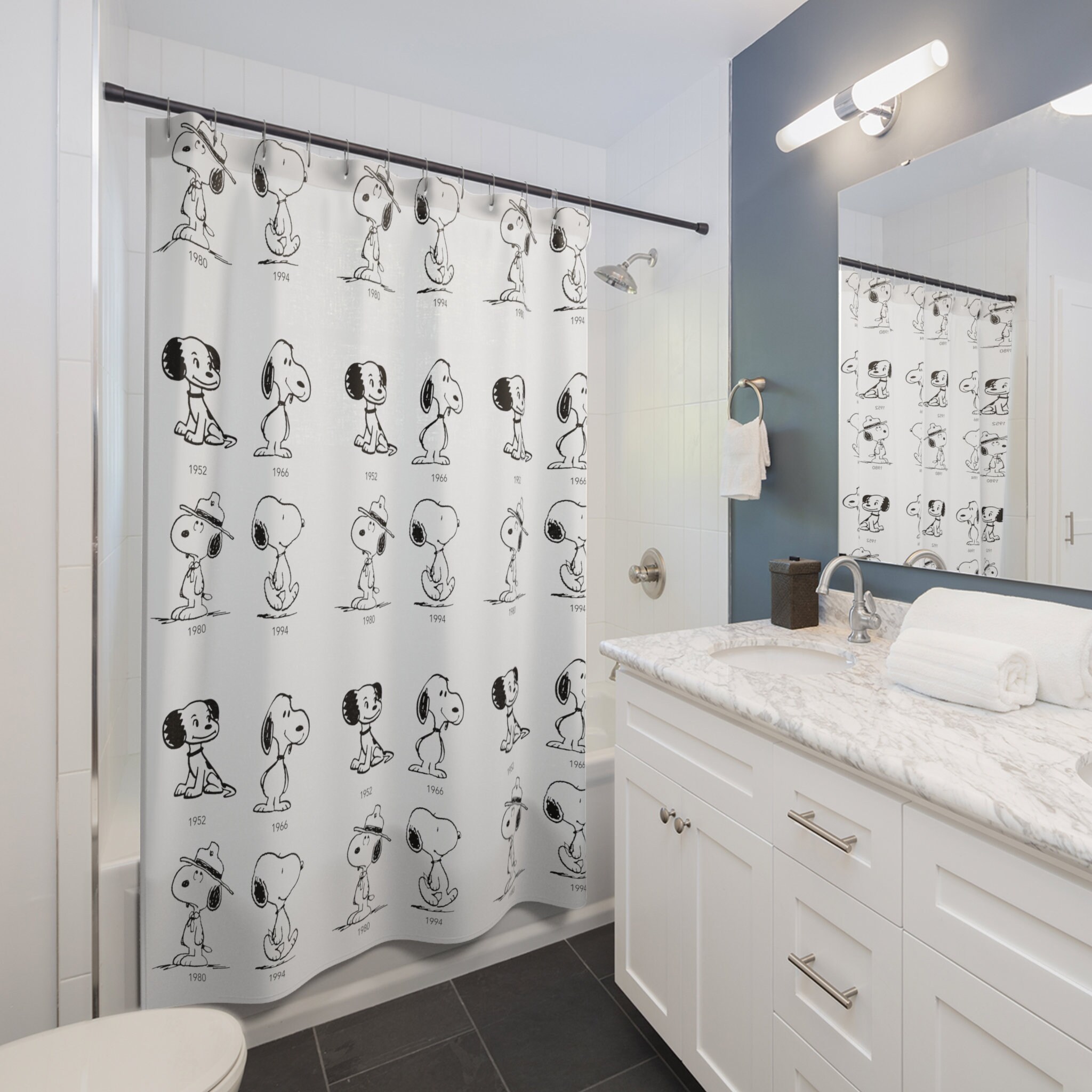 Snoopy shower curtain deals