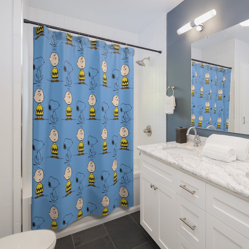 Peanuts Charlie Brown Snoopy Shower Curtains Etsy