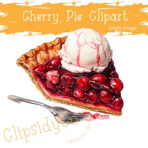 Food Illustration, Bakery Clipart, Clipart PNG, Sublimation Clipart, Digital Download, Digital Clipart, Food Clipart, Pie Clipart