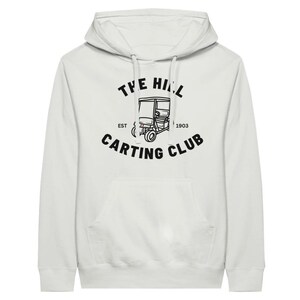 The Hill Carting Club - Czarna bluza z kapturem z pełnym logo - Unisex