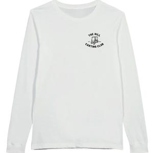 Dostępny do odbioru osobistego - The Hill Carting Club - Czarne logo na klatce piersiowej - Koszulka z długim rękawem unisex