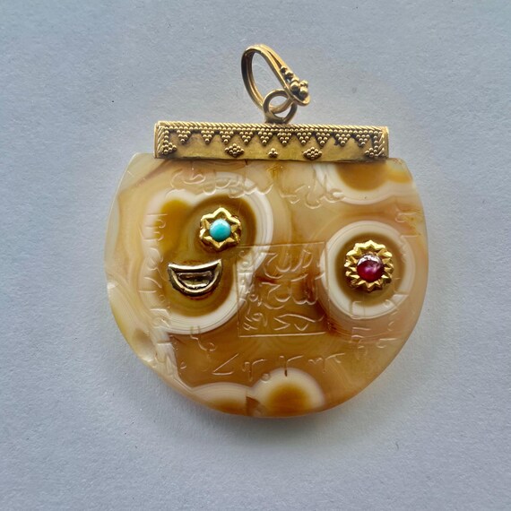 Vintage Moghul Pendant from Jaipur. Sun, moon, an… - image 2