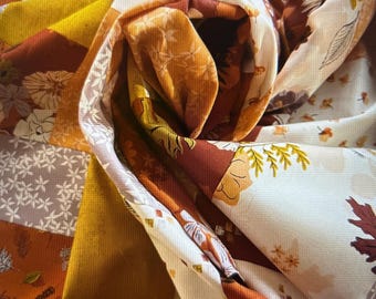 Maple Fall Quilt | Handmade Autumn Leaf Quilt | Cozy Harvest Throw Blanket | Thanksgiving Cottagecore Bedding