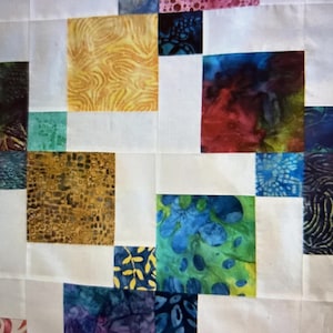 Multi colored batik Quilt