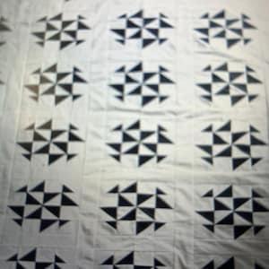 Black & White Twirl  Quilt