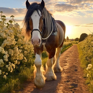 Horse Background, Backdrop, Digital, Animal Backdrop, Photography Backdrop, Wildlife, Nature, Instant Download, Background, Digital Backdrop