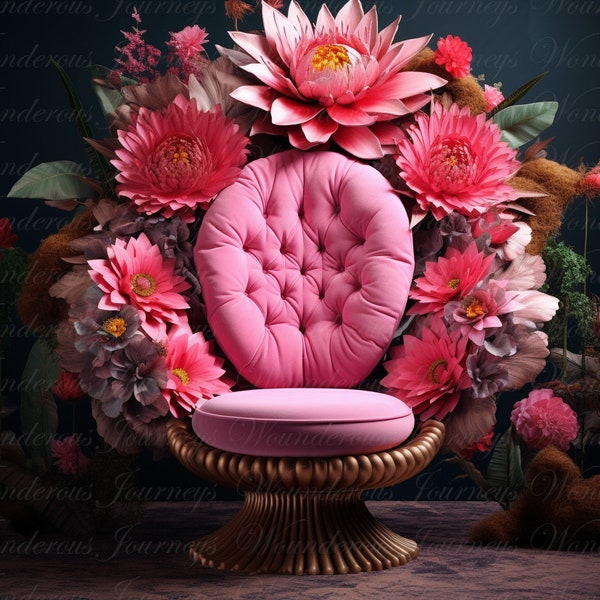 Chair Digital Backdrop, Digital Background Chair, Digital, Backdrop Chair, Chair Digital Composite Digital, Chair Backdrop, Flowers Backdrop