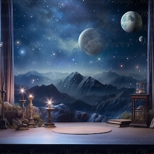 Weltraum Digital Backdrop, Weltraum Hintergrund, Fotografie Zusammengesetzte Porträts, Outerspace Digital Prop