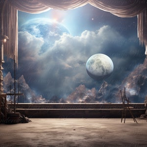Weltraum Digital Backdrop, Weltraum Hintergrund, Fotografie Zusammengesetzte Porträts, Outerspace Digital Prop