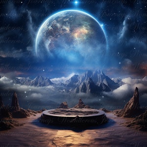 Weltraum Digital Backdrop, Weltraum Hintergrund, Fotografie Zusammengesetzte Porträts, Outerspace Digital Prop