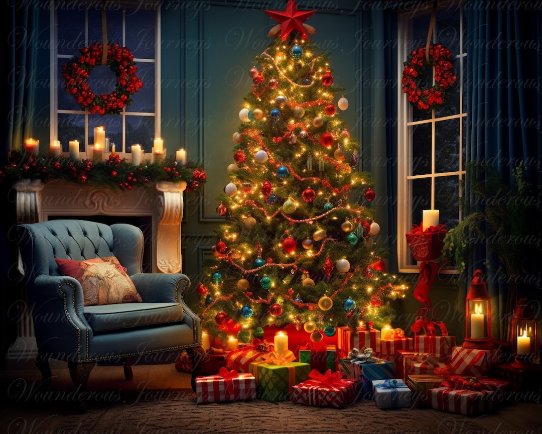 Christmas Backdrop, Winter Magic, Winter, Fireplace , Magical, Holiday ...