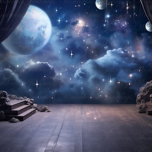 Weltraum Digital Backdrop, Weltraum Hintergrund, Fotografie Zusammengesetzte Porträts, Outerspace Digital Prop