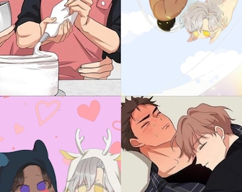 Smyrna and Capri + The Third Ending *4 Postcards (Yaoi Manhwa, Anime Merchandise)