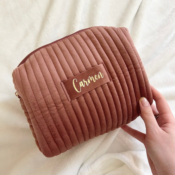 Personalized Makeup Bag Personalized Leather Cosmetics Bag