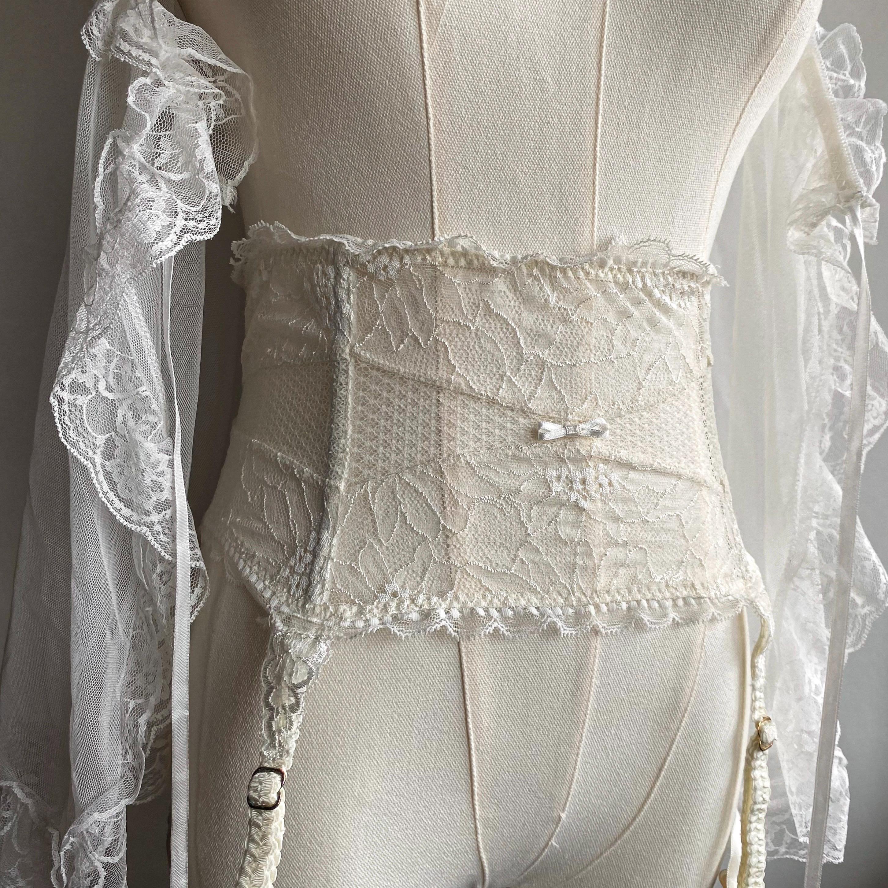 Vintage Garter Belt With Straps: Bridal Lingerie "chantelle", Size M - Etsy