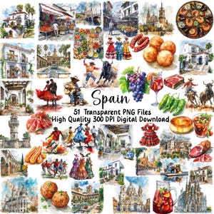 Espanha Clipart, Cultura Espanhola, Imagens de Viagem, Comida Espanhola, Diário, Álbuns de Recortes, Paella, Flan, Futebol, Dançarinos de Flamenco