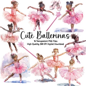 Schattige ballerina's, clipart ballerina's, roze ballerinadansers, schattige ballerina clipart, meisje clipart
