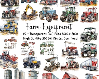 Farming Clipart Farming, Tractor Harvester png Farm Machinery Wheat Cropping Agriculture  Commercial Use