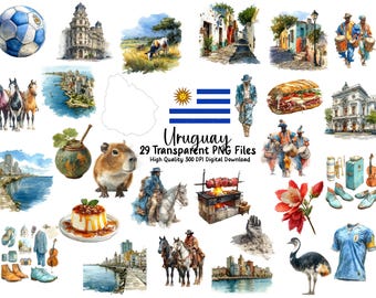 Clipart Uruguay: File PNG di monumenti e cultura (stampa digitale)