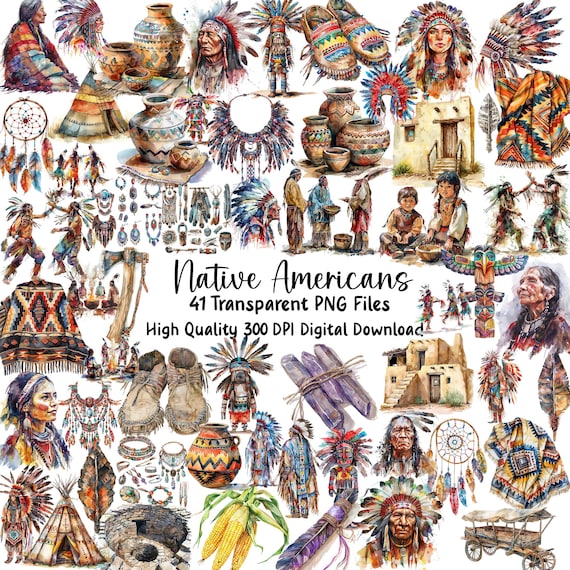 ネイティブアメリカンのクリップアート、アメリカインディアン文化