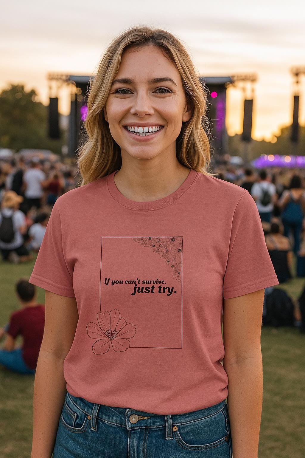 If You Can't Survive Just Try TShirt I The 1975 Tee I Lyric Tee