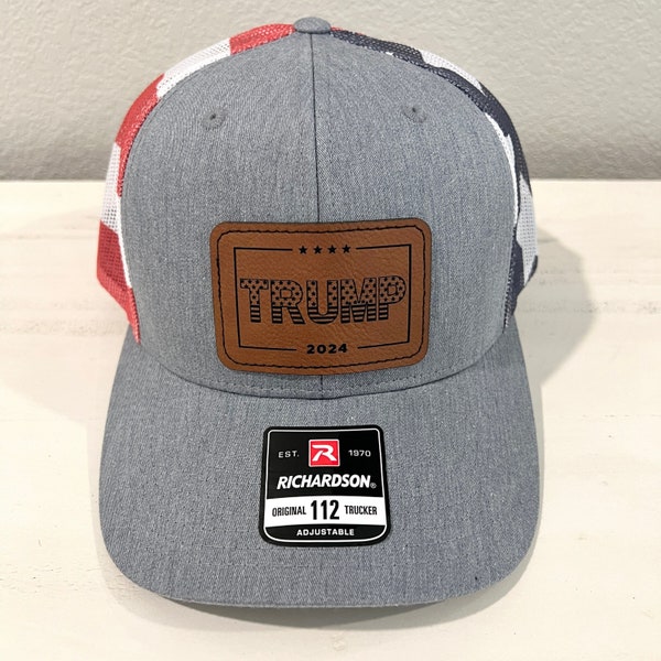 Richardson 112 American Flag Adjustable Snapback Trucker Hat - 6-Panel Mesh, Unisex 3 thumbnail image