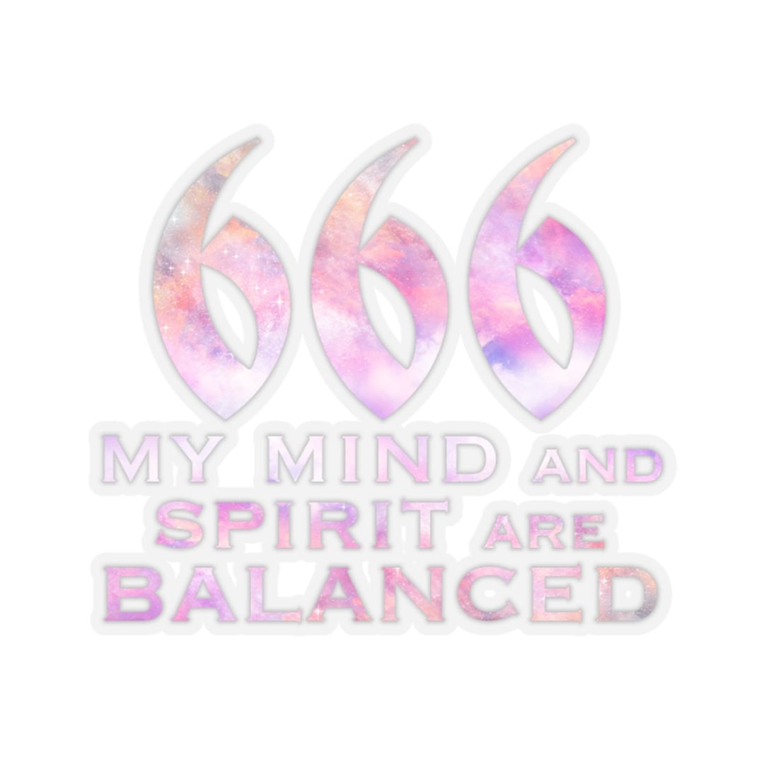 Angel Number 666 Affirmation Sticker (pink Galaxy) - Etsy