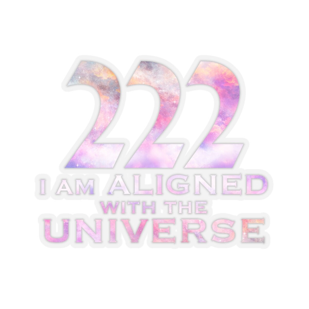 Angel Number 222 Affirmation Sticker (pink Galaxy) - Etsy