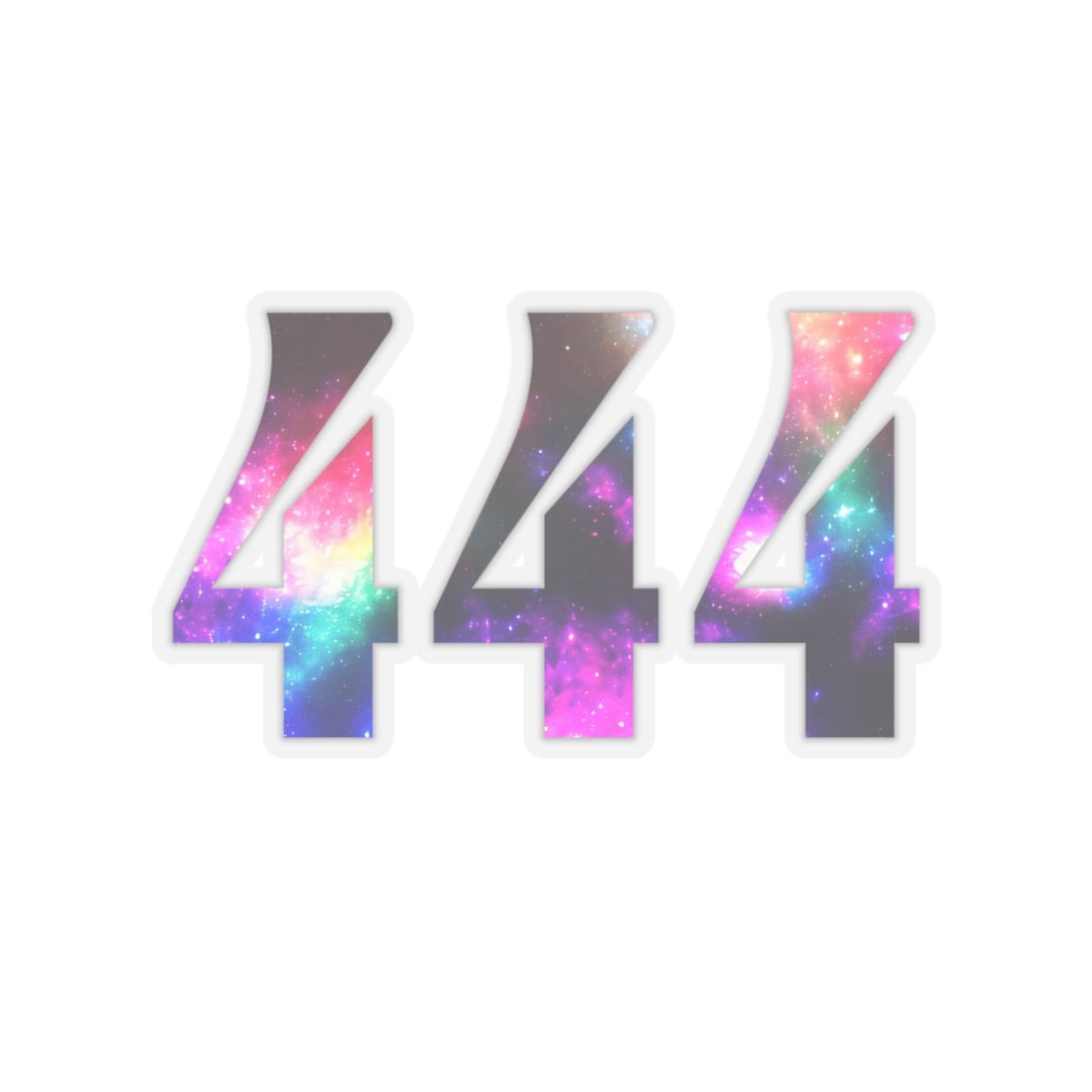 Angel Number 444 Sticker (rainbow Galaxy) - Etsy