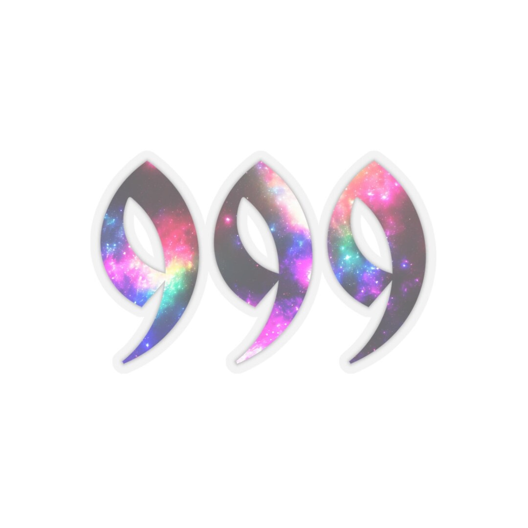 Angel Number 999 Sticker (rainbow Galaxy) - Etsy