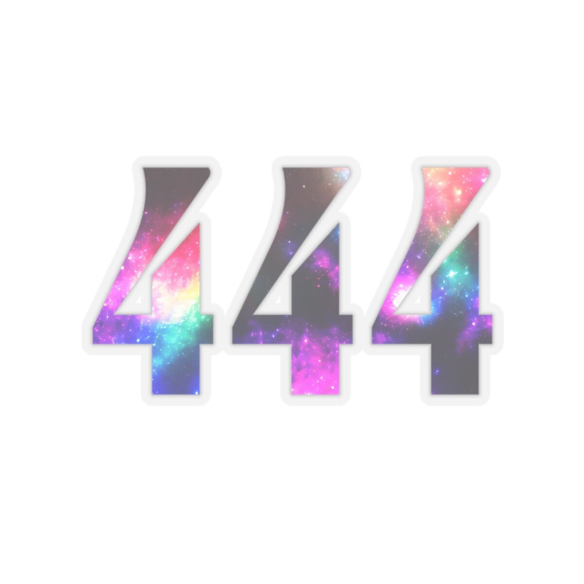 Angel Number 444 Sticker (rainbow Galaxy) - Etsy