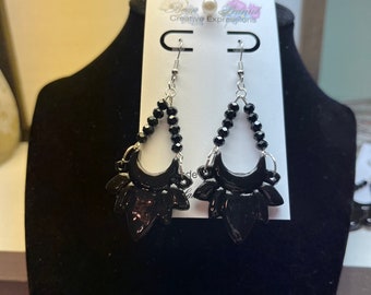 Black Chandelier Earrings