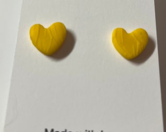 Minimalistic Patterned Heart Studs