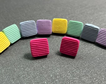 Neon Square Studs