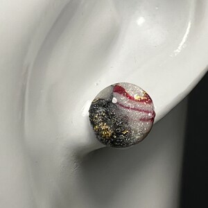 Marble Multi-Colored/ Gold Flecked Stud