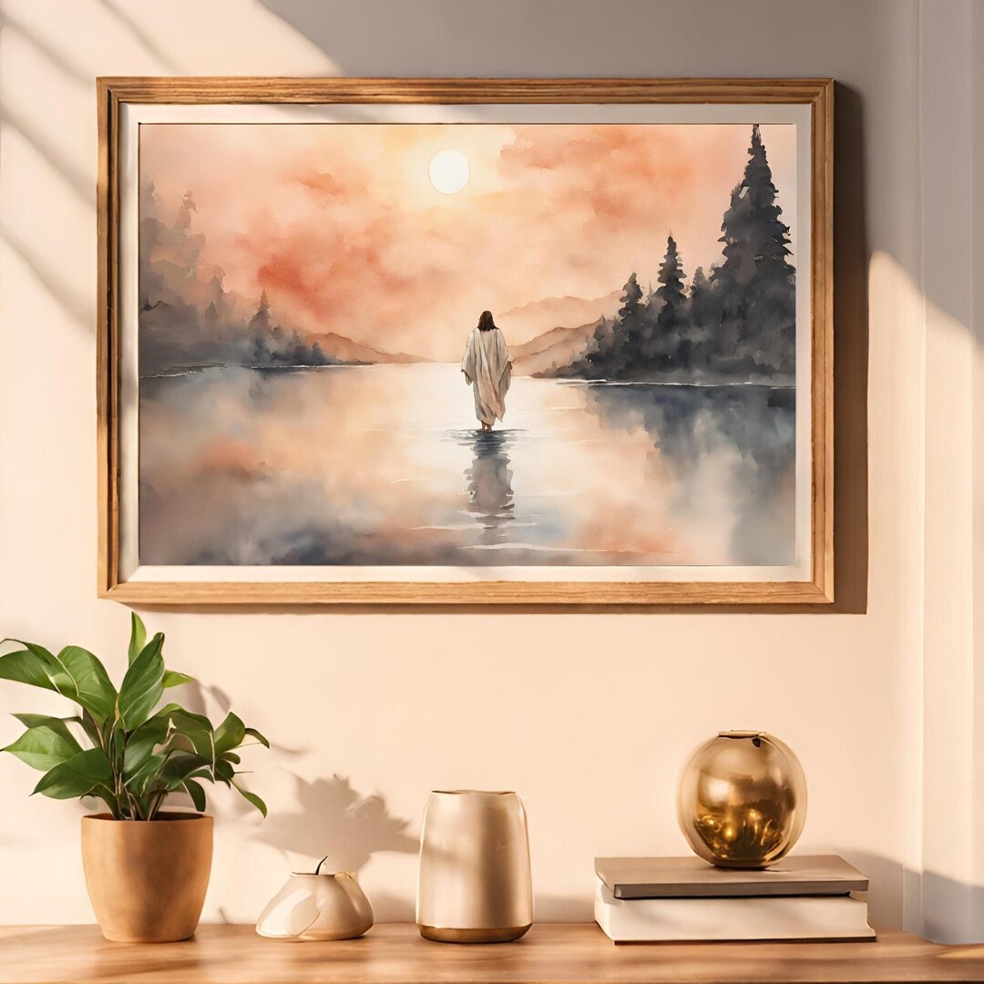 Jesus Walking on Water| Landscape Artwork | Christian Wall Art ...