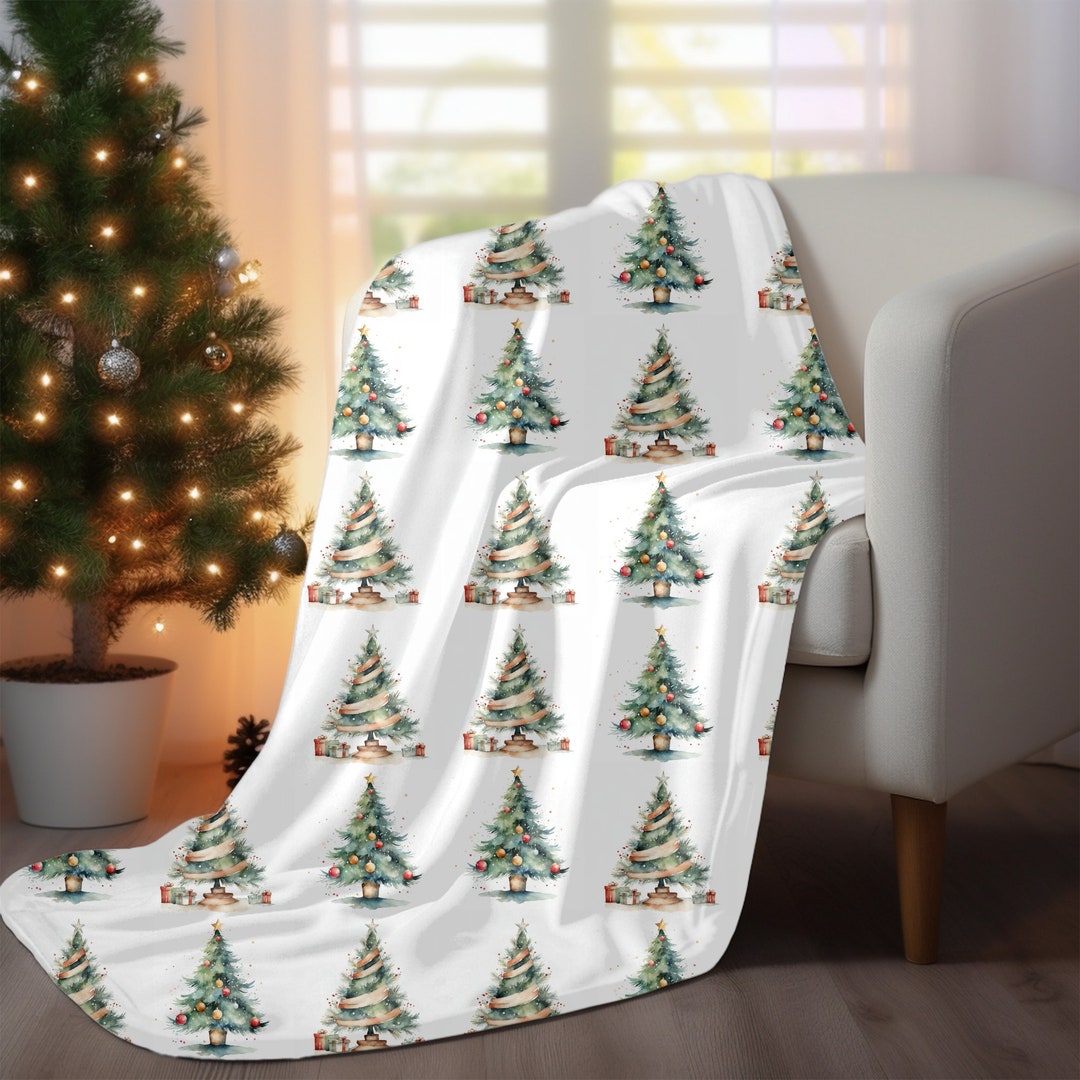 Christmas Blanket Christmas Tree Throw Blanket Holiday Etsy