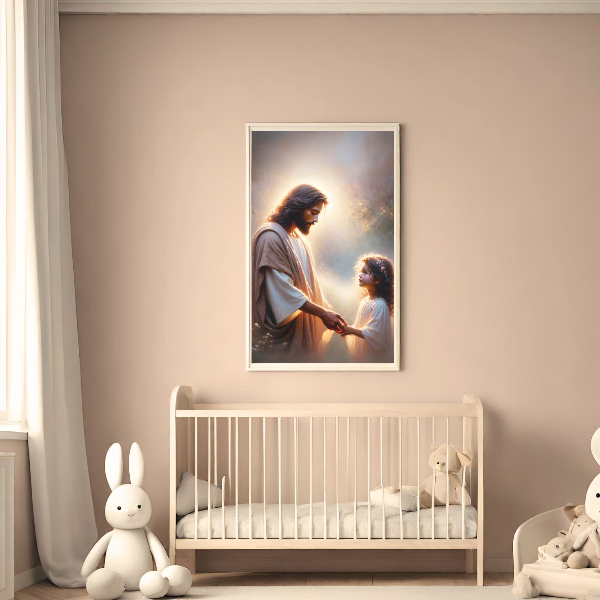Jesus Christ and Little Girl Wall Art | Jesus With Child | Church ...