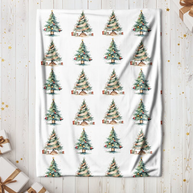 Christmas Blanket Christmas Tree Throw Blanket Holiday Etsy