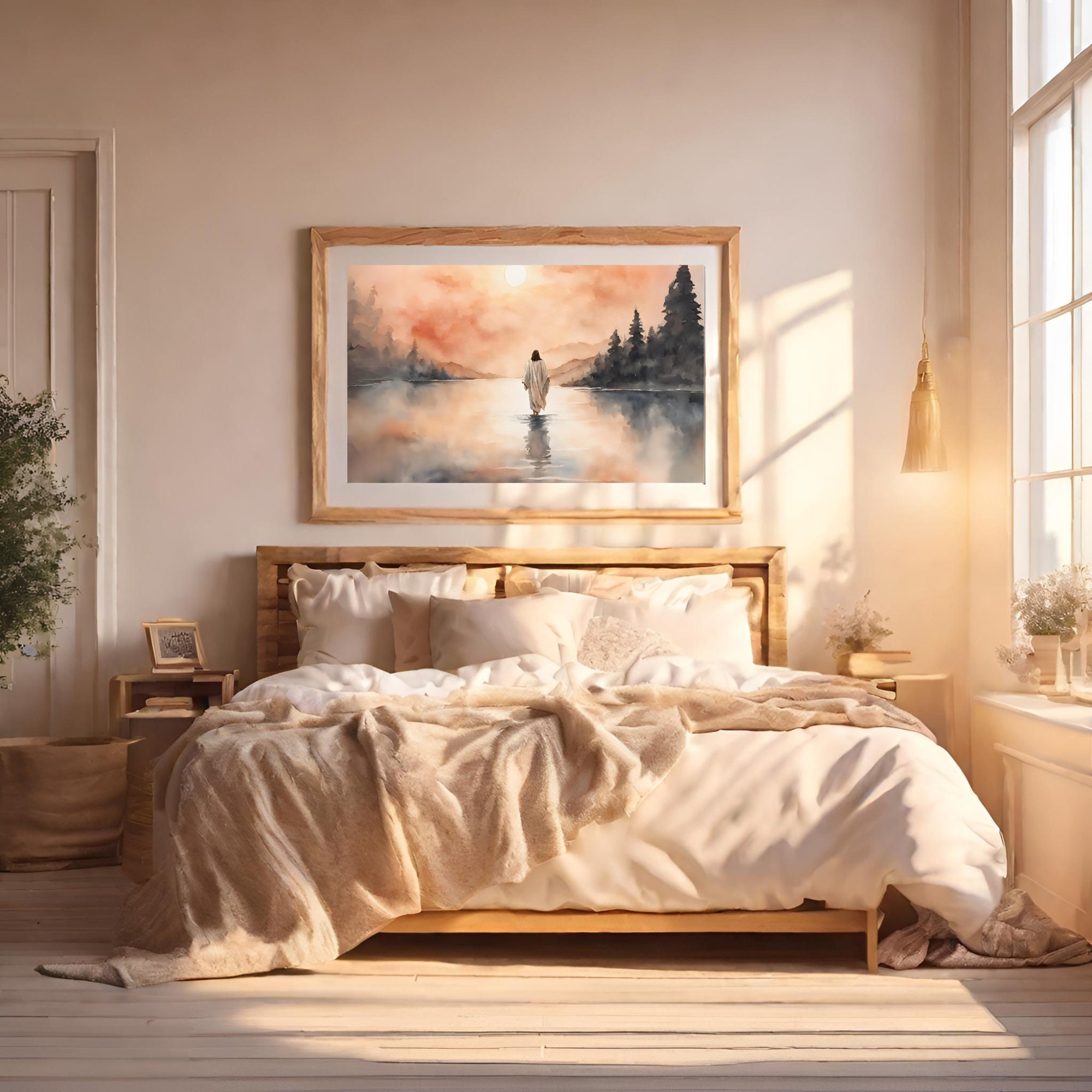 Jesus Walking on Water| Landscape Artwork | Christian Wall Art ...