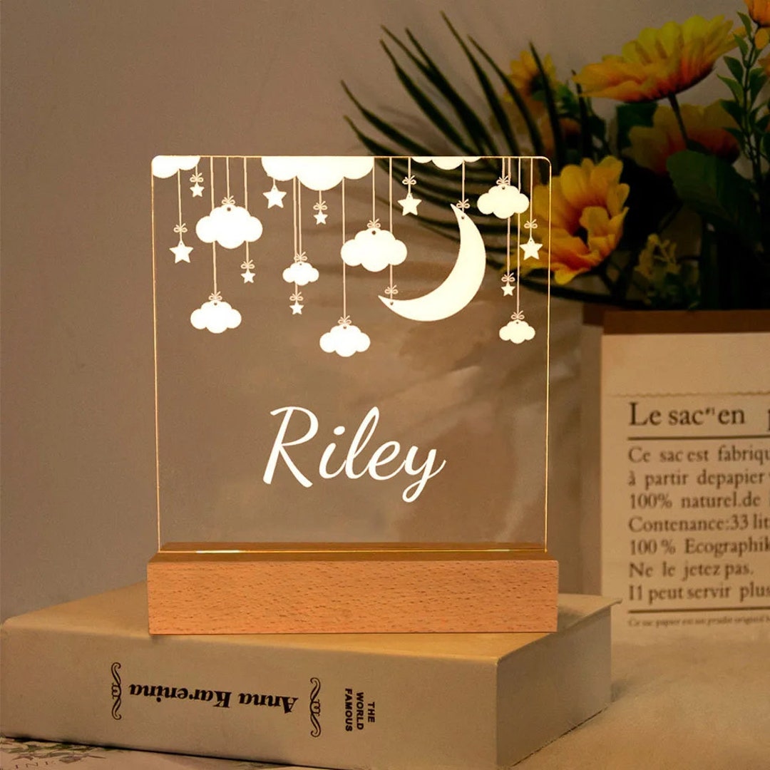 Lumière Magique 3D Personnalisée: Nom Sculpté 7 Couleurs USB - Etsy