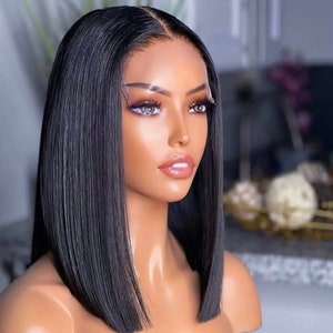 Hot Selling New Short Bob Style Real Human Virgin Hair Lace Closure Wig Lace Frontal Wigs