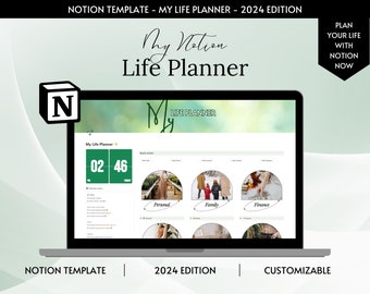 ADHD Notion Life Planner, Notion Template ADHD, Notion Dashboard, ADHD Planner For Productivity And Organization, Self Love Planner, Notion