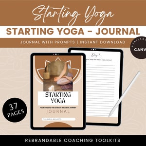 Done For You Starting Yoga Editable Coaching Program Workbook Journal | Content for Health Coaches, Yoga, Wellness, Meditation Coach
