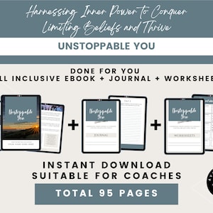 Unstoppable You Workbook: Confidence Coach PLR Canva Template (Digital Download)