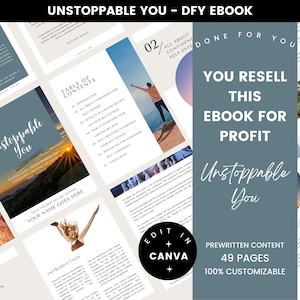 Unstoppable You Ebook: Confidence & Self-Esteem Canva Template