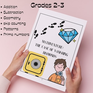 Sprawa zaginionych diamentów: Arkusz ćwiczeń dla detektywa matematycznego dla klas 2-3