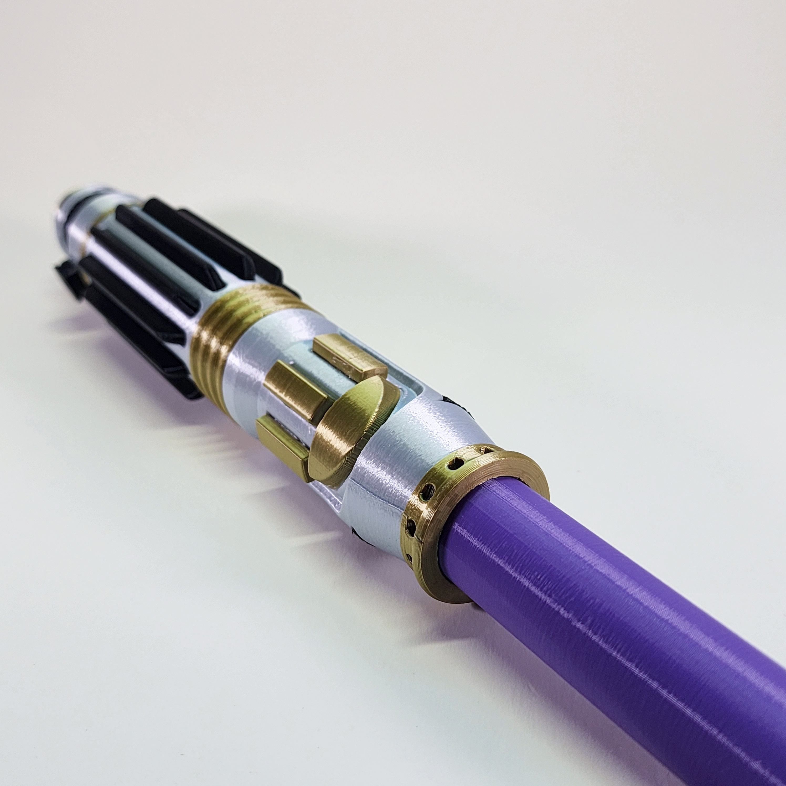 Mace Windu Lightsaber Hilt W/ Swappable Telescoping Blades 3dprinted