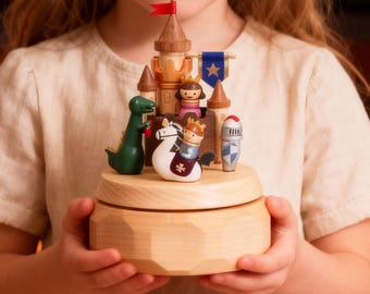 Castle Music Box – Cute & Fun, Handmade Wooden Gift, Birthday Christmas Baby Newborn Gift